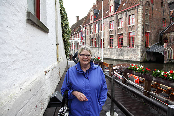 istock female tourist in Bruges 509756149