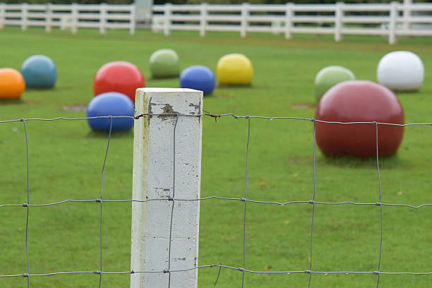 istock Barbed wire fence in grass 509756731