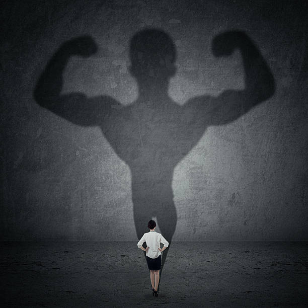 istock Businesswoman and strong shadow 509758405