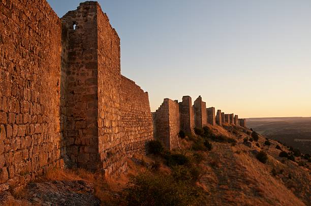 View of the caliphate fortress of Gormaz (province of Soria, Spain). It was the biggest fortress in Europe, and was definitely conquered by christian armies in 1060 A.D.