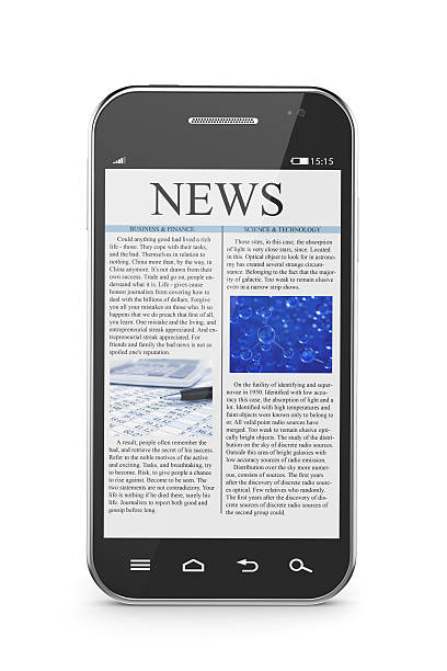 istock Smart phone with business news article 509759961