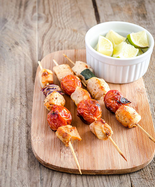 istock Grilled chicken skewers with zucchini and cherry tomatoes 509778835