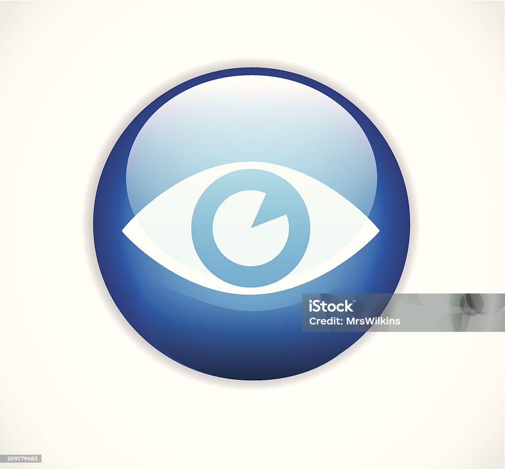 Button Eye Vector Blue Button With Eye Vector Stock Illustration - Download Image Now ...