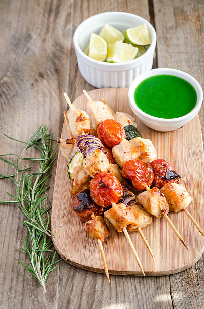 istock Grilled chicken skewers with zucchini and cherry tomatoes 509779783