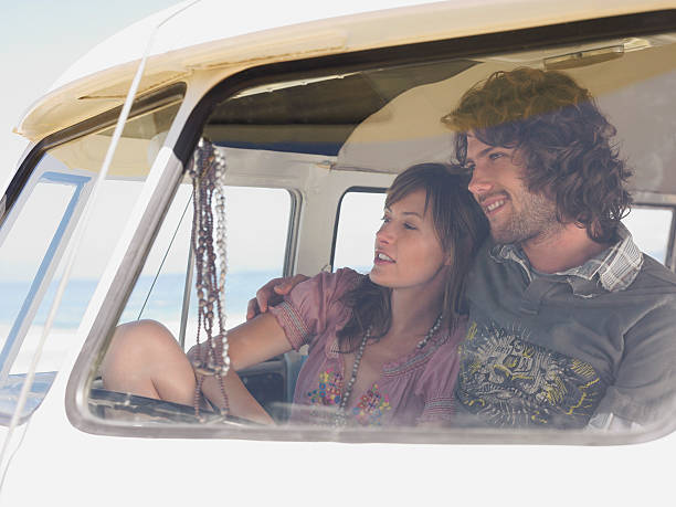istock Happy Couple In Campervan 509779989