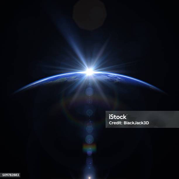 Sunrise In Space Stok Fotoğraflar & Gün doğumu‘nin Daha Fazla Resimleri - Gün doğumu, Dünya gezegeni, Küre