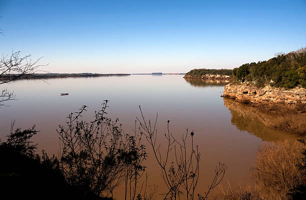 Quiet and peaceful scene at solis stream in canelones department coast in uruguay
