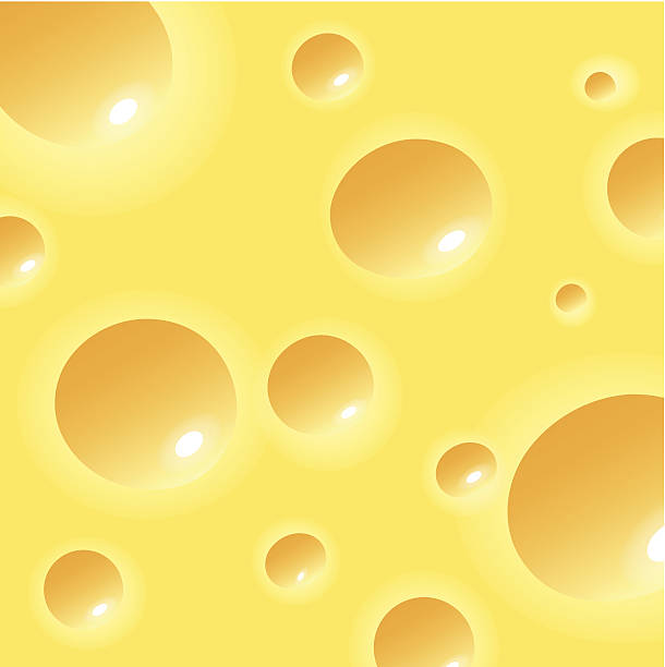 노란색 치즈와 구멍 애니메이션 벡터 - cheese backgrounds textured emmental cheese stock illustrations