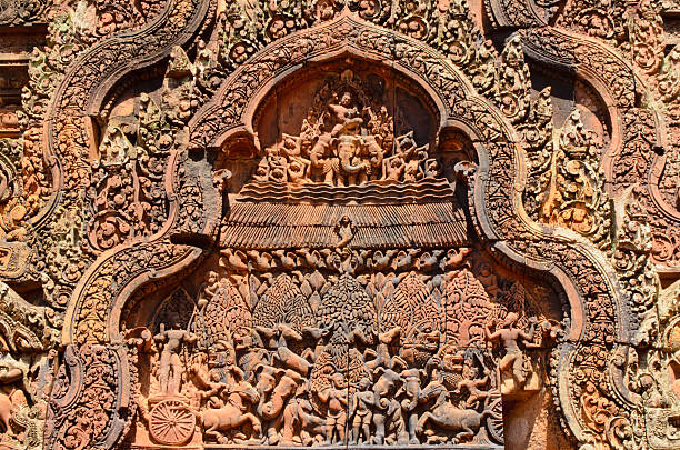 istock sculpture at Banteay Srei, Angkor Wat 509784031