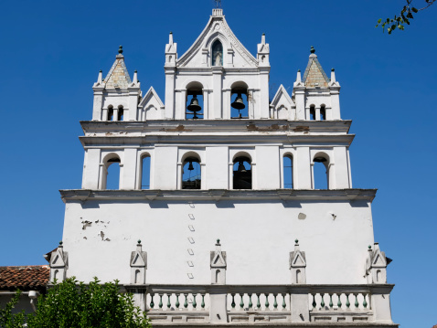 Cuenca  is a beautifllly colonial city, packed with historical monuments and architectural treasures. Cityscape - old town - detail Old Cathedral