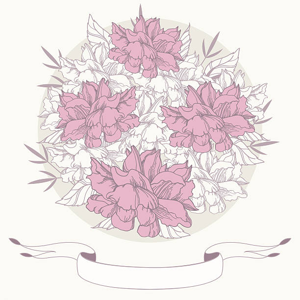 Rose floral background invitation card vector art illustration