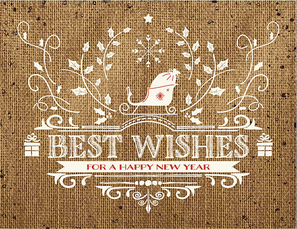 Santa's Sleigh Christmas Ornaments Template On Burlap