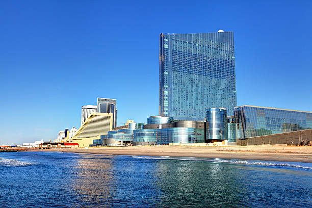 revel casino i atlantic city skyline - atlantic city gambling new jersey built structure zdjęcia i obrazy z banku zdjęć