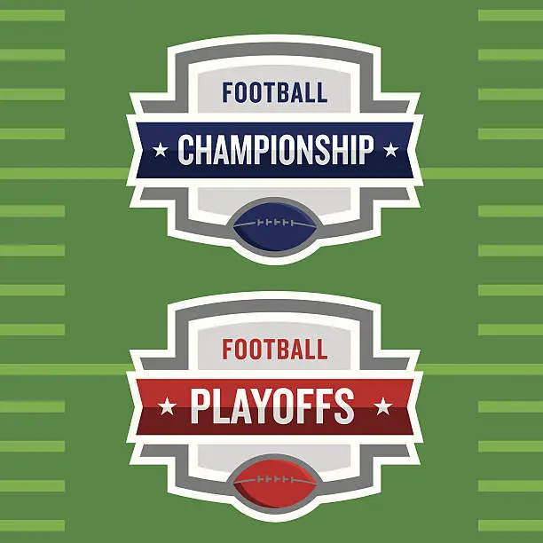 Vector illustration of Football Playoffs Logo