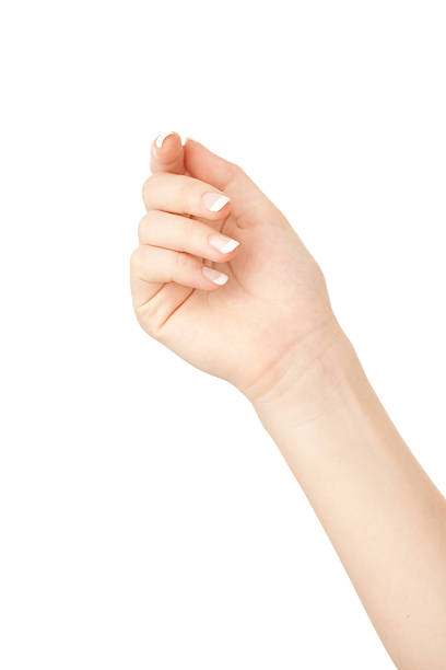 istock French manicure: beautiful female hand on white 509786085