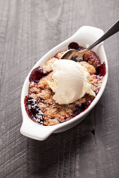 istock Boysenberry cobbler on dark wood background 509786392