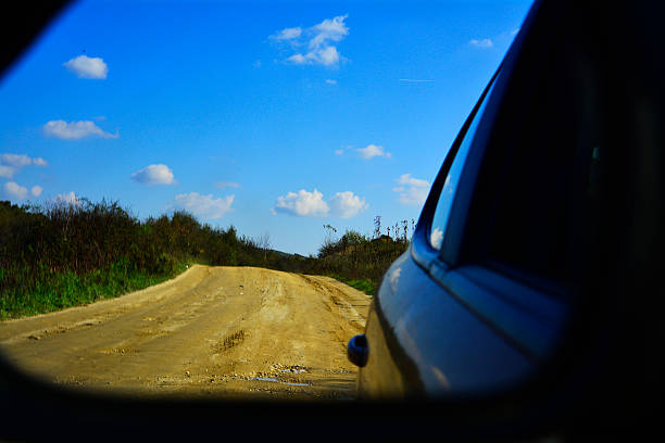 istock photography in the car mirror 509789338