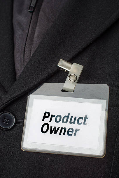 istock man with Project owner label in Badgeholder 509790656