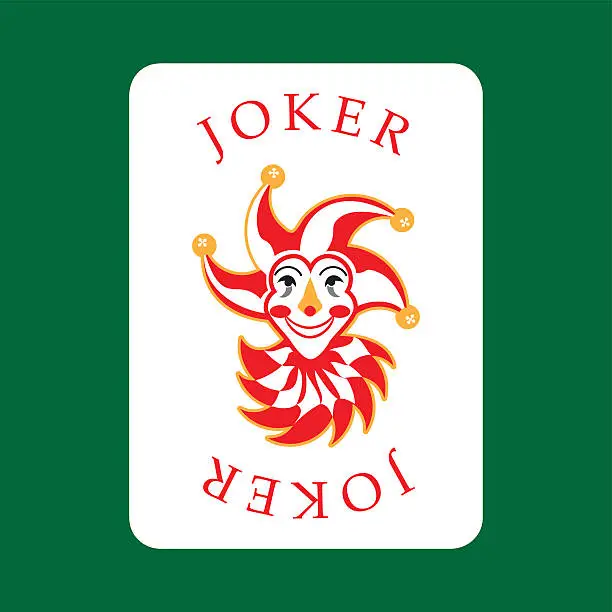 Vector illustration of Playing cards with the Joker