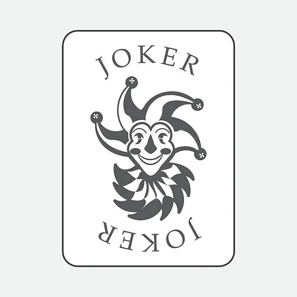 Vector illustration of Playing cards with the Joker