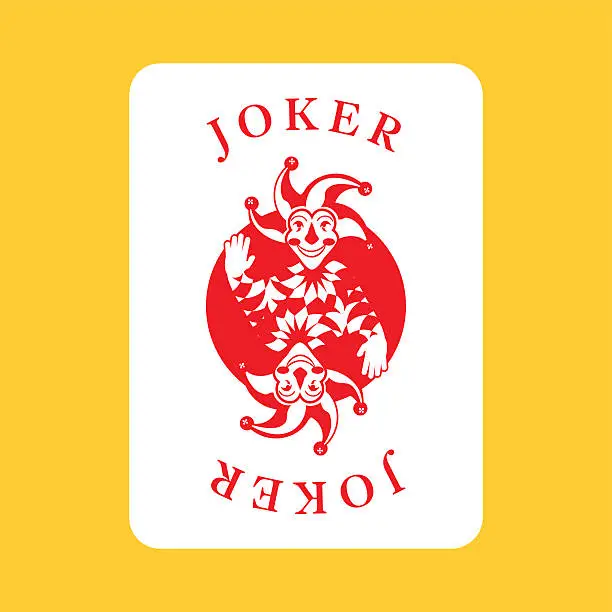 Vector illustration of Playing cards with the Joker