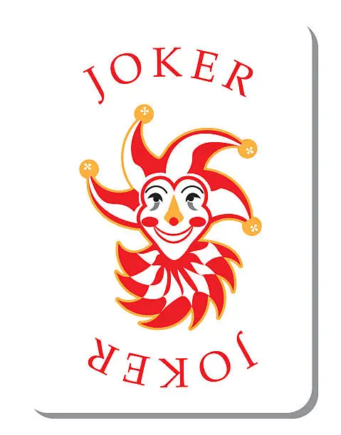 Vector illustration of Playing cards with the Joker