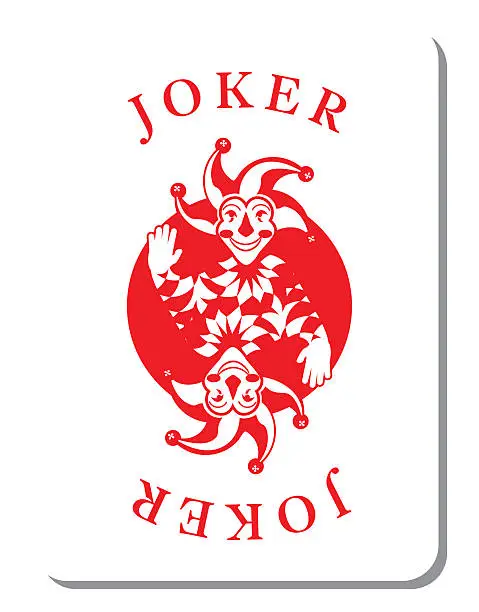 Vector illustration of Playing cards with the Joker