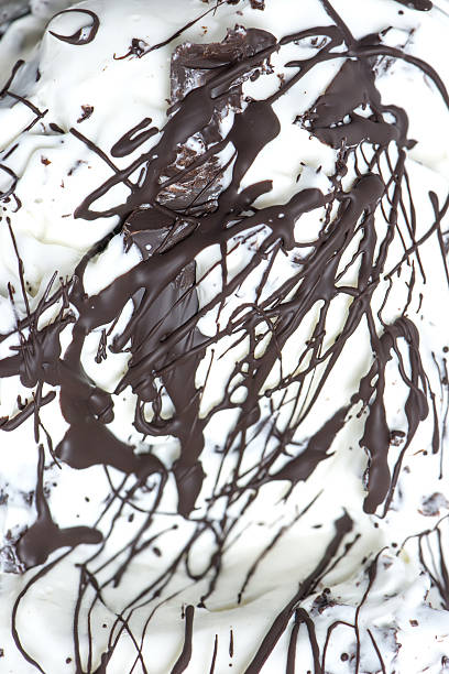 istock splash of chocolate on white ice cream 509793106