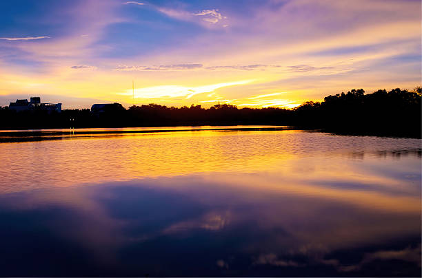 istock Golden sunset on the lake 509793156