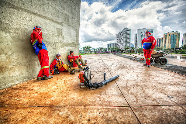 Firefighter at the station