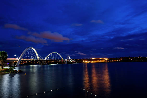 istock Juscelino Kubitschek Bridge in Brasilia at night 509793680