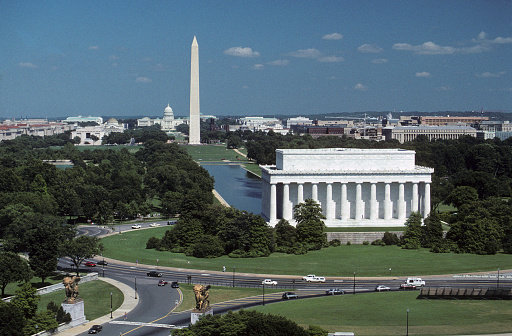 Washington, DC, aerial photograph taken from a helicopter in 1991.