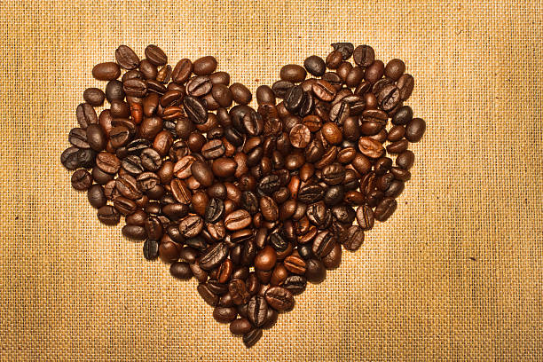 istock Coffee beans  in the shape of  heart. 509802401