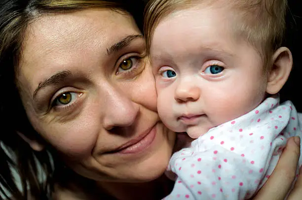 Photo of Mother and Baby Closeup