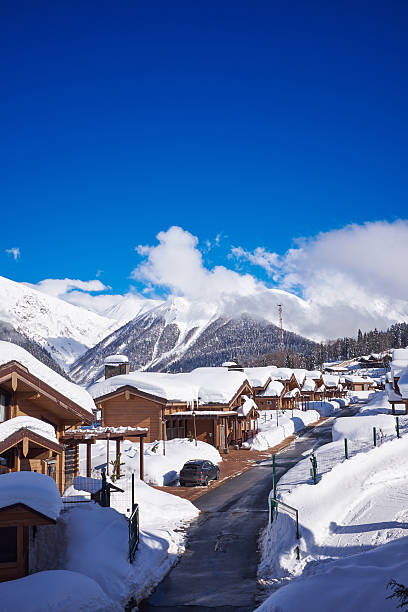 istock Mountains ski resort Caucasus- nature  background 509805302