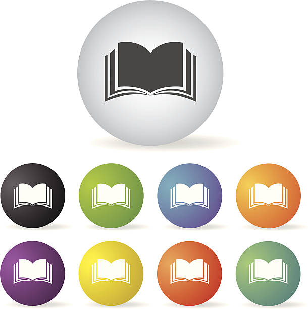 book icon set vector book  button icon set bible open stock illustrations