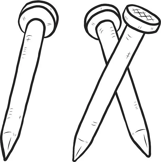 Vector illustration of nail