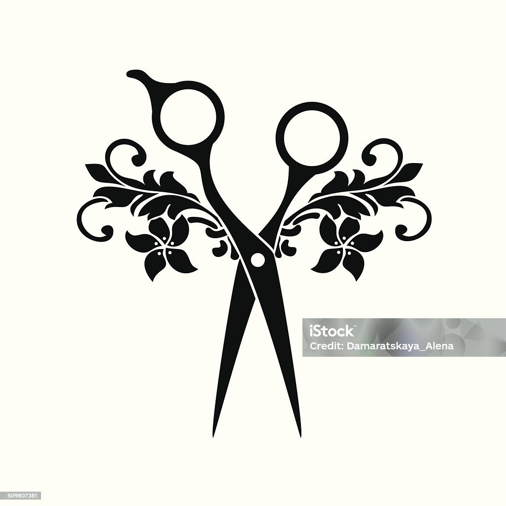 Beauty salon symbol Beauty salon symbol, black color Scissors stock vector