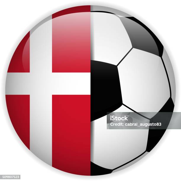 Vetores de Bandeira Dinamarquesa Com Fundo De Bola De Futebol e mais imagens de Aspiração - Aspiração, Bandeira, Bandeira Dinamarquesa