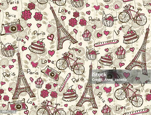 Paris Vintage Background Stock Illustration - Download Image Now - Backgrounds, Design, Drawing - Art Product