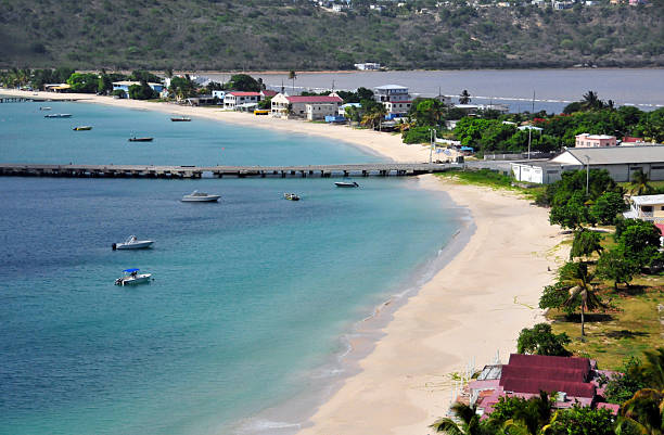 istock Anguilla: Road-bay beach and the cargo pier, Sandy Ground village 509809508