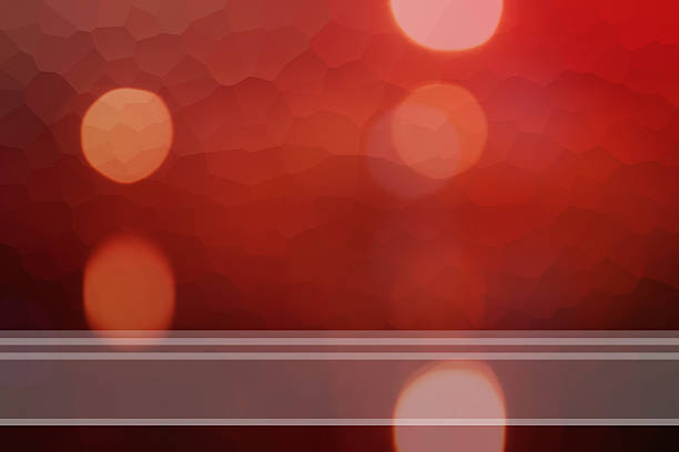 Red Abstract Shiny Christmas Lights Background