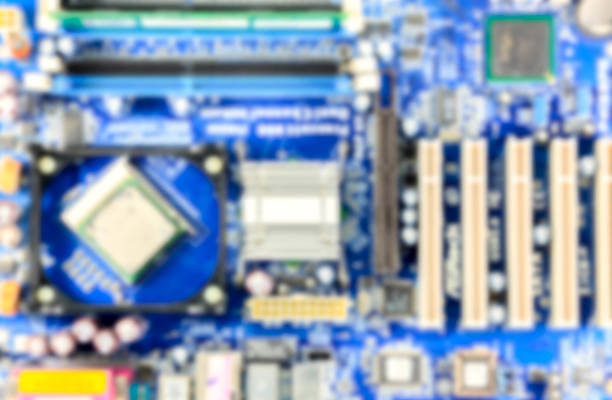 istock blur background mother board of pc computer. 509812256