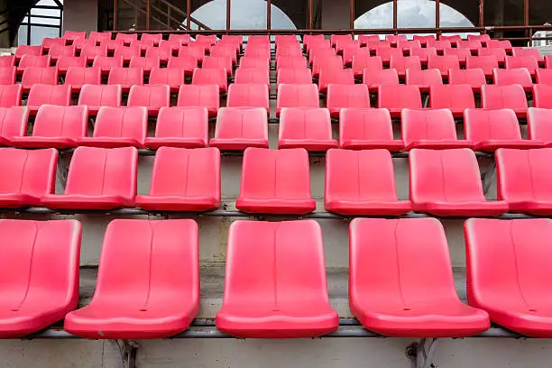 Photo of Red seats in football stadium