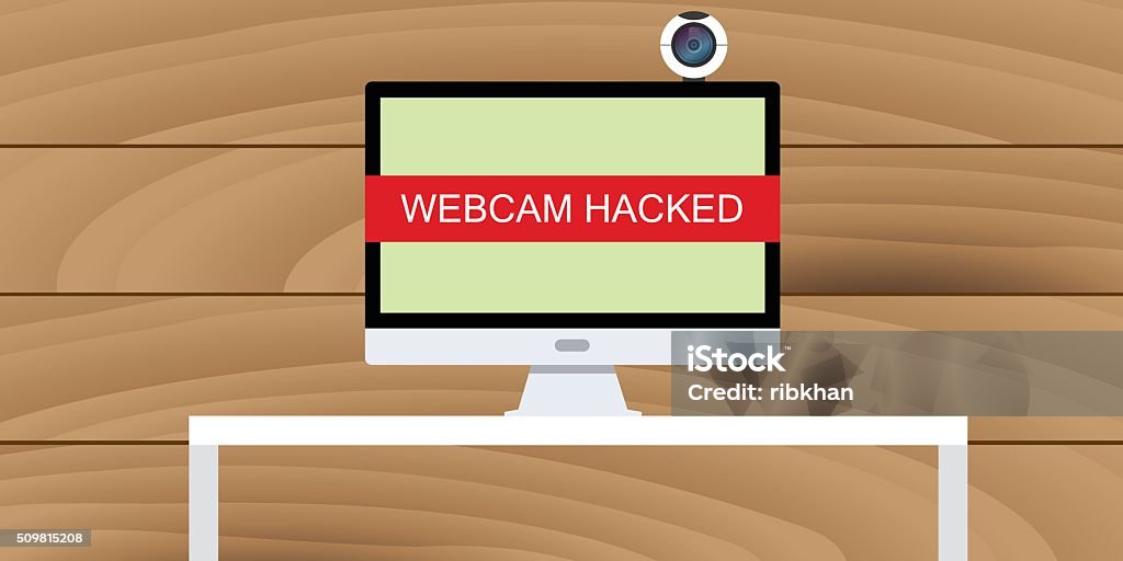 Web Cam Hack Webcam Hacked Illustration Pc Desktop Computer Camera ...