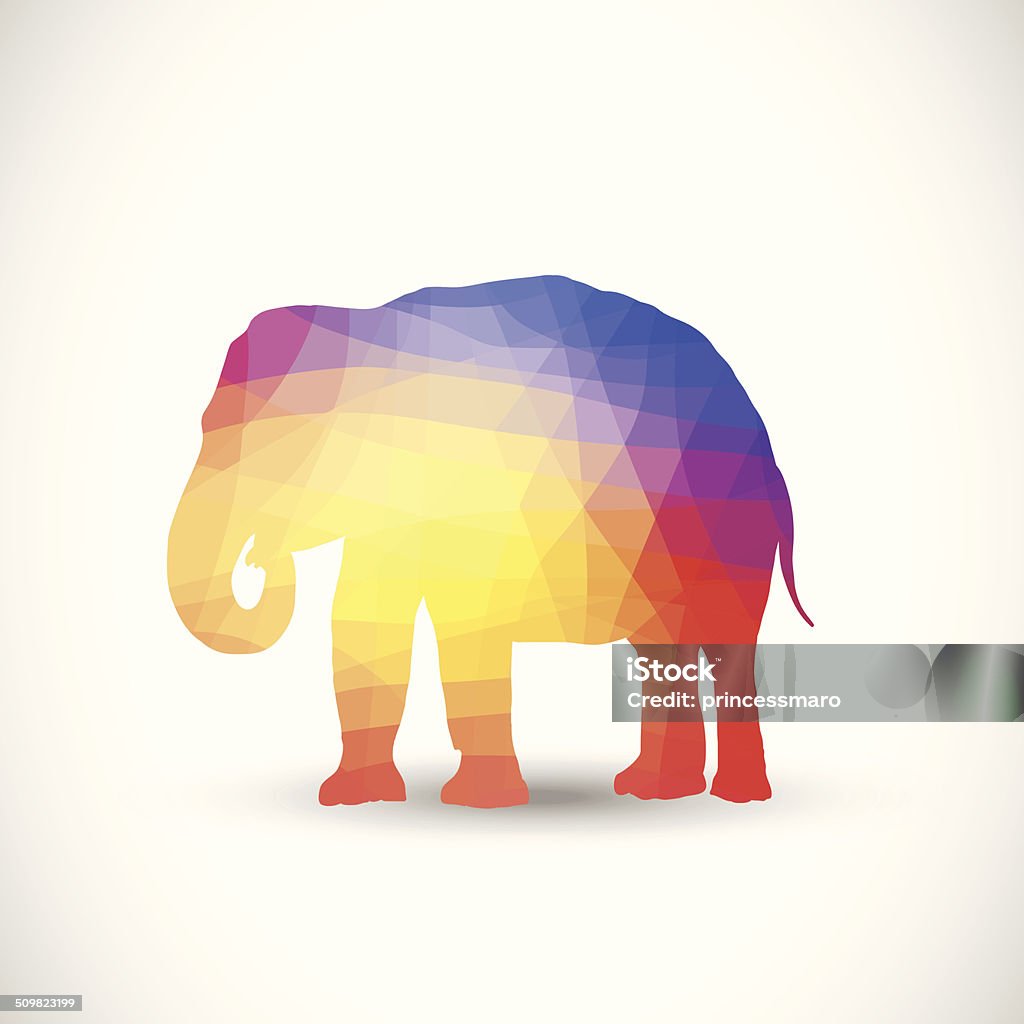 Geometric Silhouettes Animals Elephant Stock Illustration - Download Image  Now - Abstract, Animal, Animal Markings - iStock