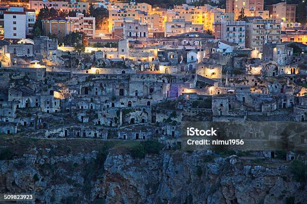 Matera Sassi At Sunset Stock Photo - Download Image Now - Matera - Italy, Abandoned, Ancient