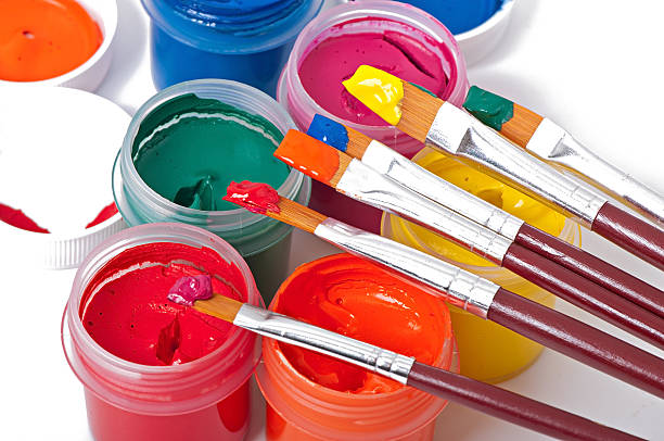 istock paint brushes and paints for drawing 509825881