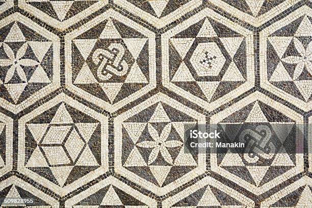 Fragment Of Ancient Roman Mosaic In Carmona Spain Stock Photo - Download Image Now - Carmona, Mosaic, Ancient Rome