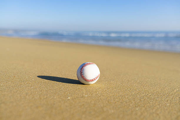 istock Baseball at a California beach in pacific ocean 509843182